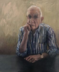 Listening to Us (Hugh Mackay AO) Oil on Canvas 92x76cm 2021